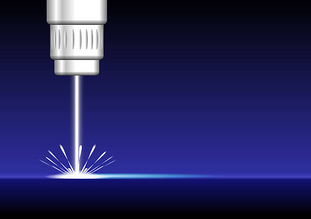 blue cutting industry laser background
